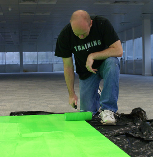 painting the green screen green